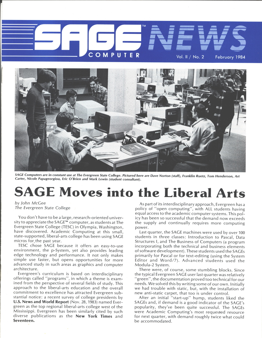 Sage News February 1984