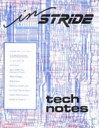 In Stride tech notes September 1985