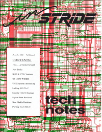 In Stride tech notes December 1985