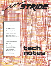 In Stride tech notes October 1985